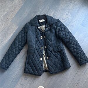 Michael Kors black quilted jacket with gold-tone hardware